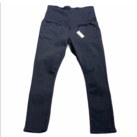 Topshop Moto Maternity Jaime Overbump Black Sretch Denim Skinny Jeans 12/30 - Picture 1 of 8
